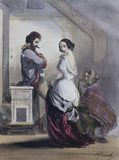 Artist and Model by Alfred Andre Geniole
